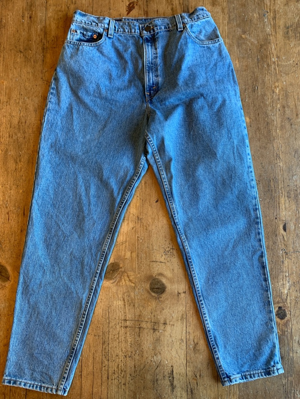 Levi's Womens 551 Light Blue High Waisted Tapered Jeans